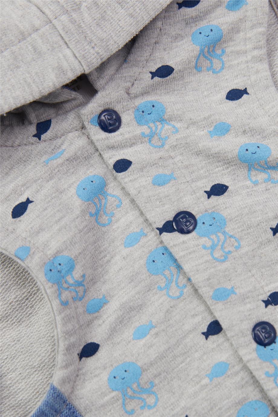Layette Erkek Bebek Desenli Yelek