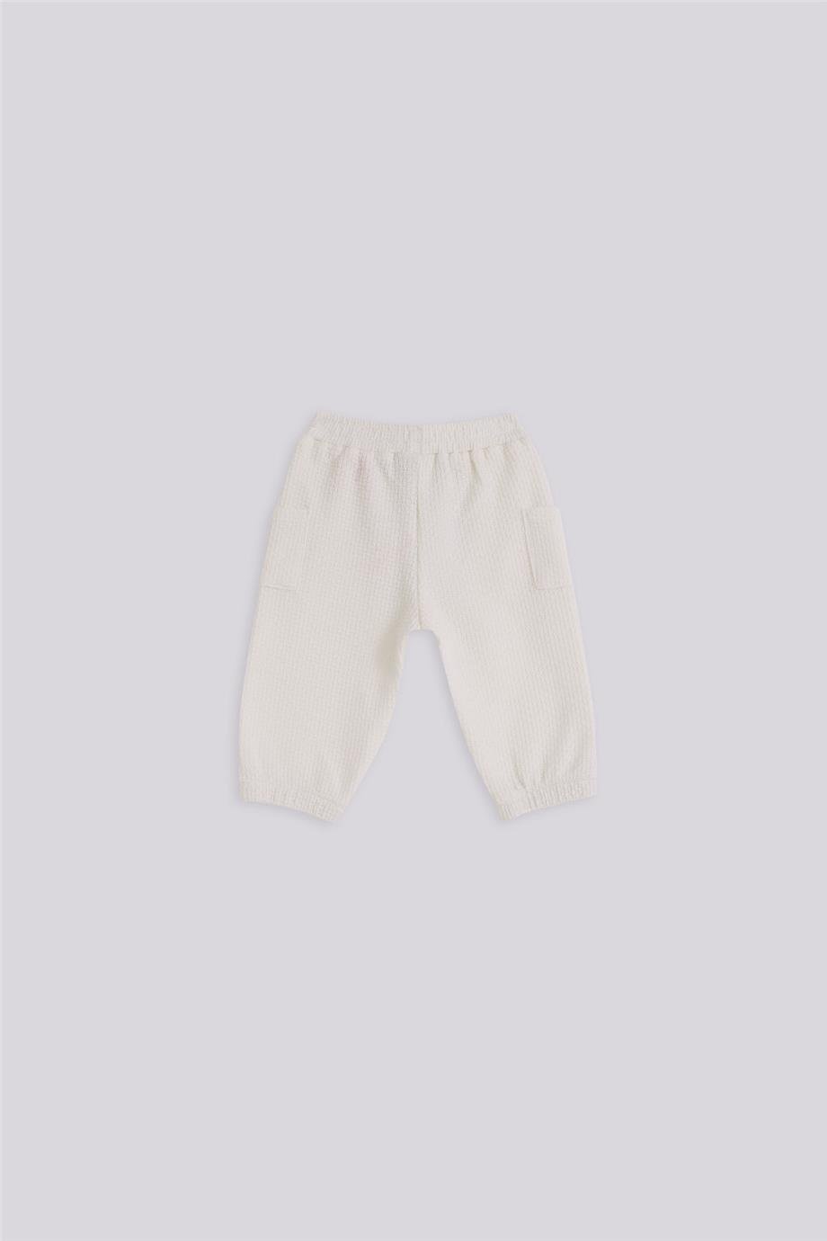 Layette Erkek Bebek Ekru Eşofman Altı