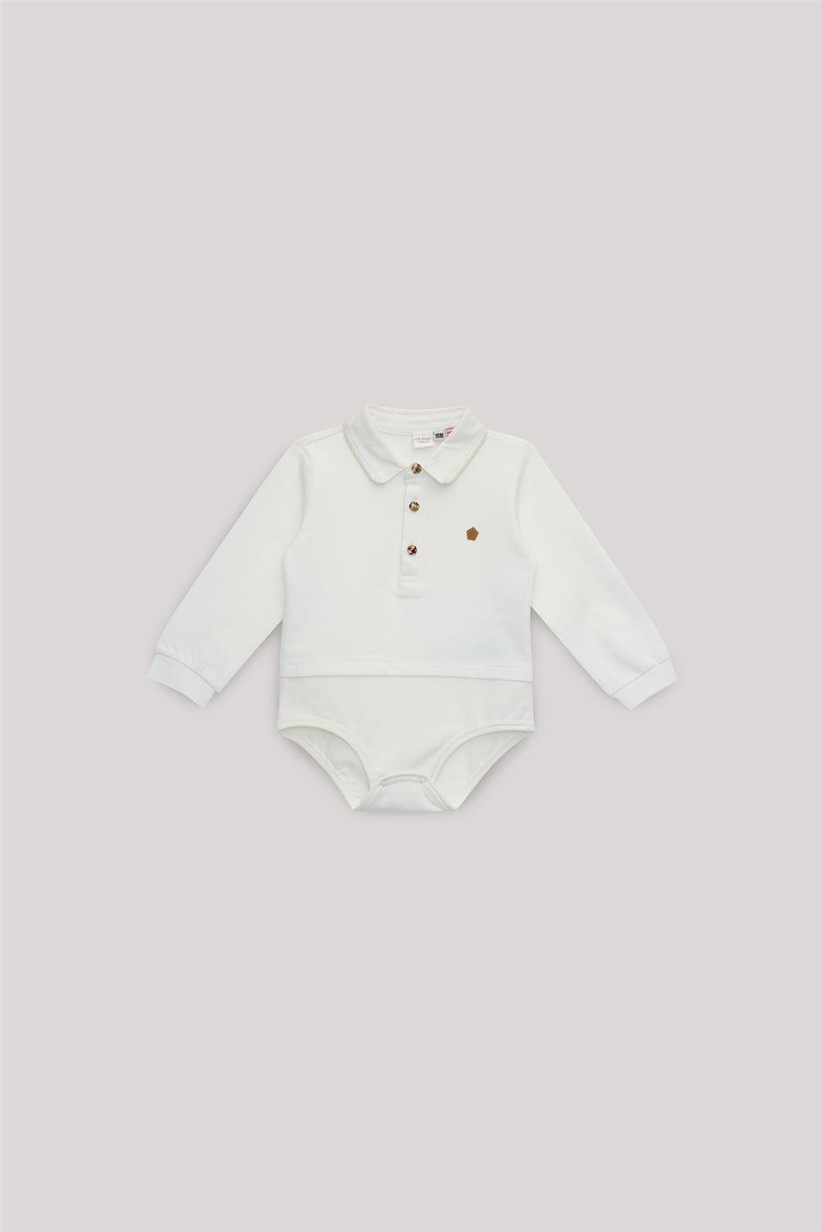 Layette Erkek Bebek Ekru Gömlek