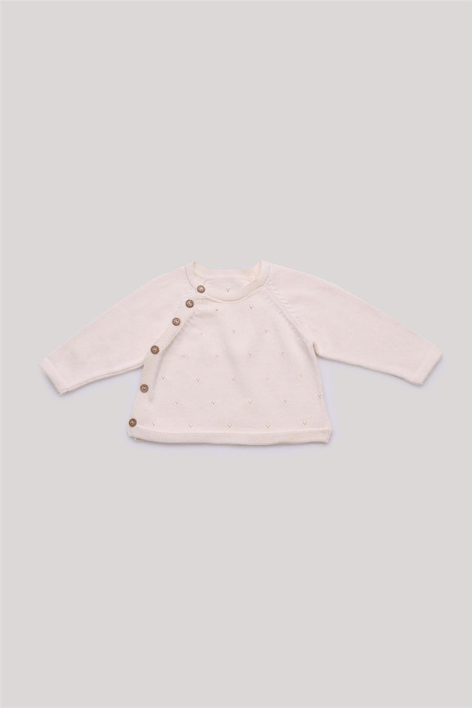 Layette Erkek Bebek Ekru Kazak