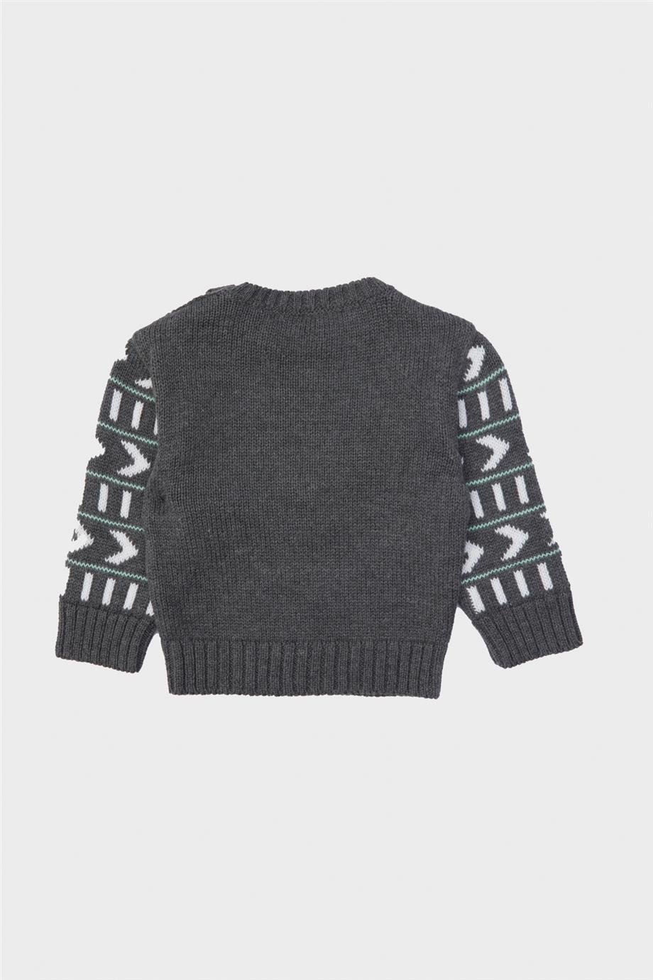 Layette Erkek Bebek Gri Kazak