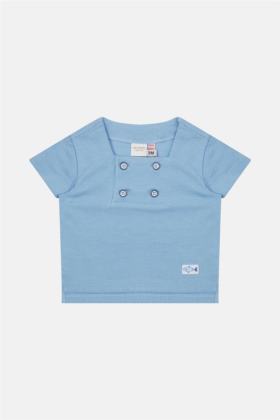 Layette Erkek Bebek Mavi Tshirt