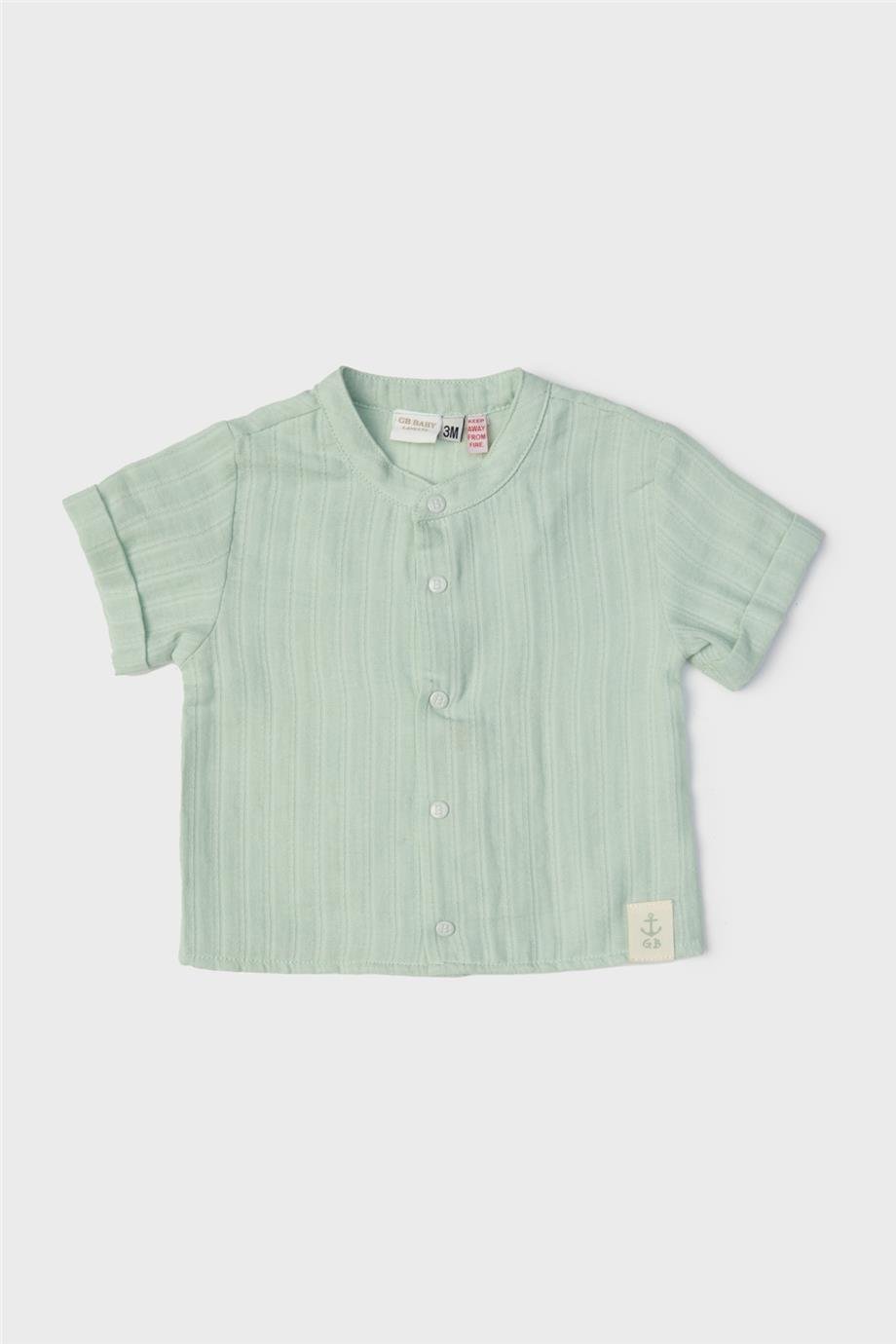 Layette Erkek Bebek Yeşil Gömlek