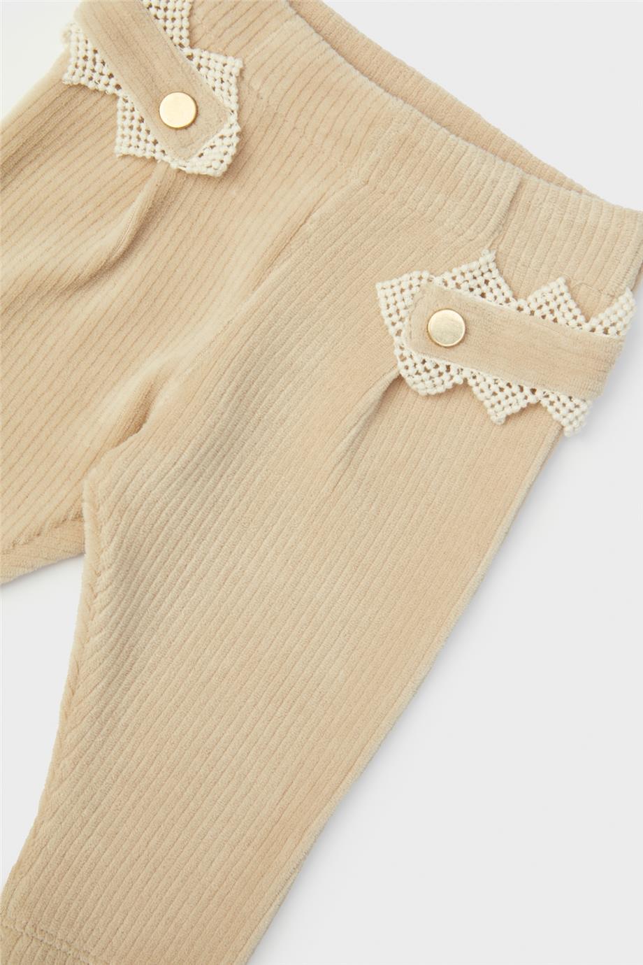 Layette Kız Bebek Bej Pantolon