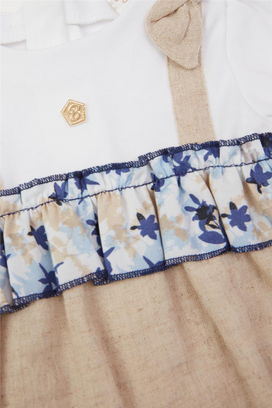 Layette Kız Bebek Bej Tulum