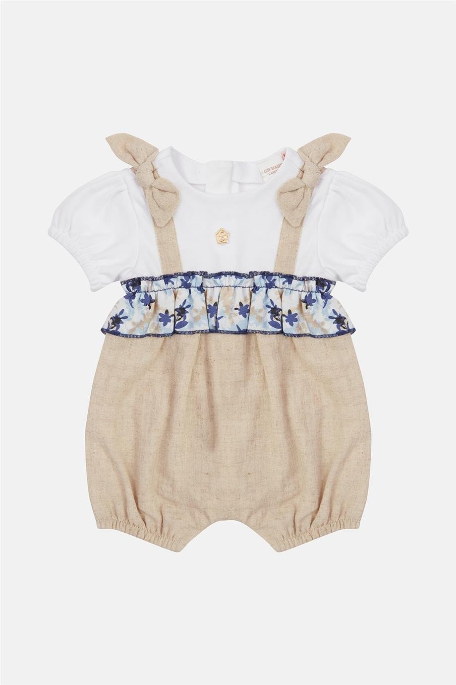 Layette Kız Bebek Bej Tulum
