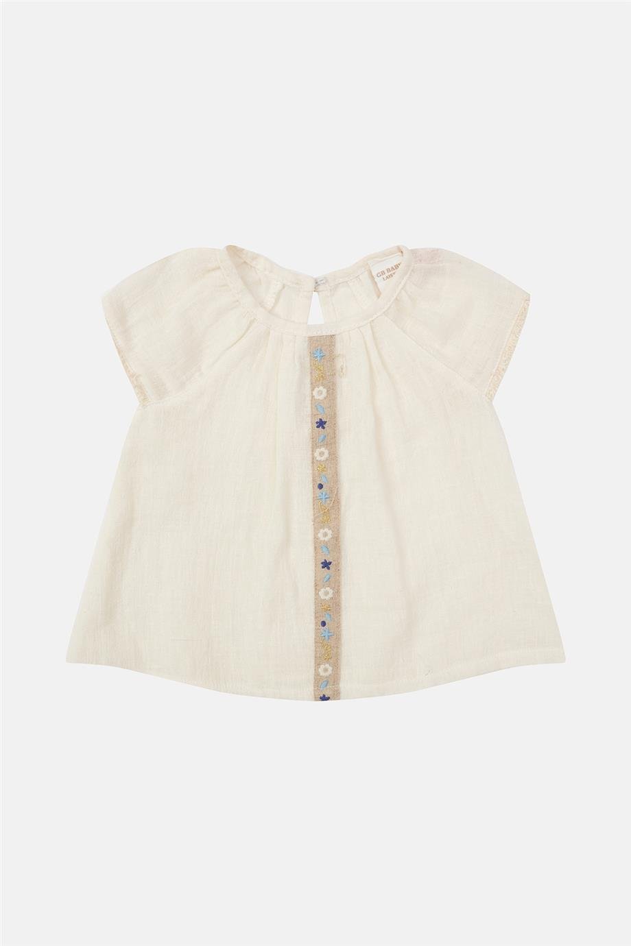 Layette Kız Bebek Beyaz Bluz