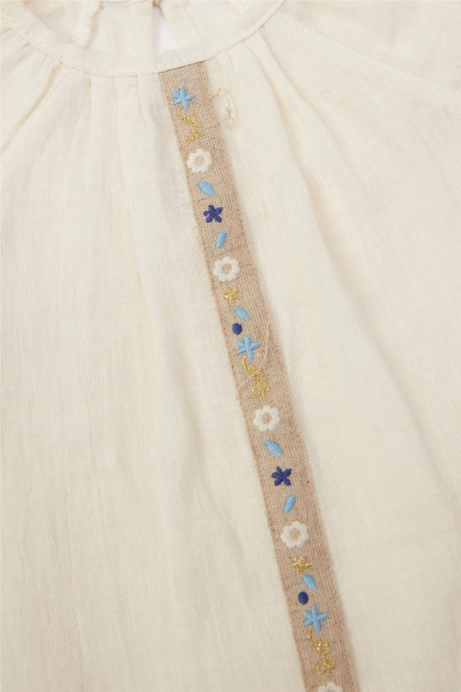 Layette Kız Bebek Beyaz Bluz