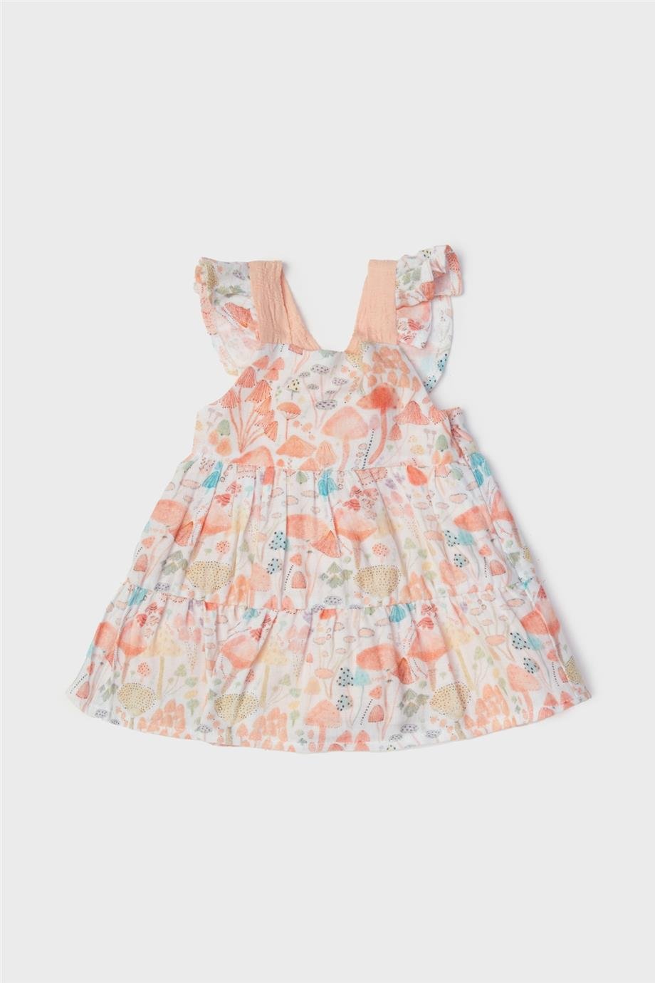 Layette Kız Bebek Desenli Elbise