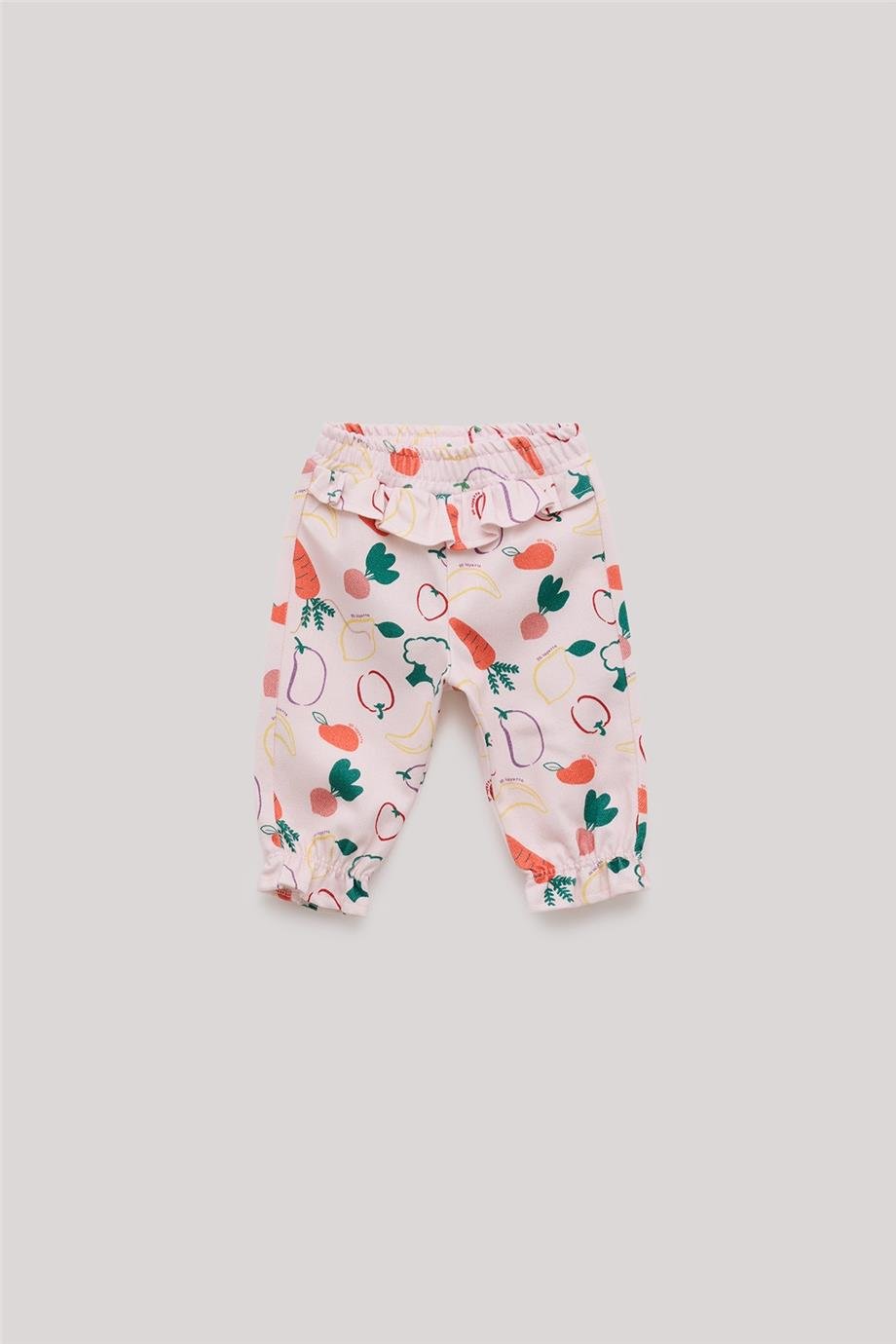 Layette Kız Bebek Desenli Eşofman Altı
