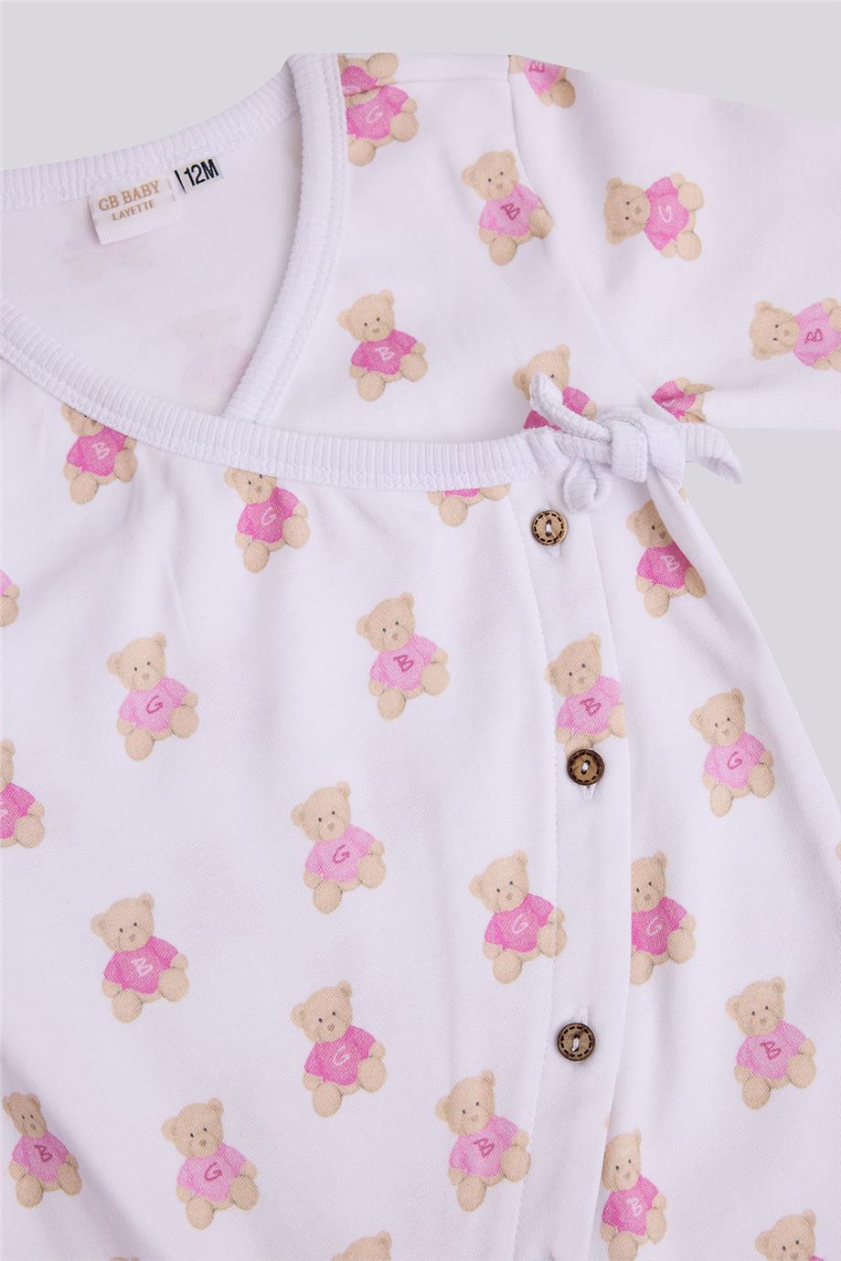 Layette Kız Bebek Desenli Tulum