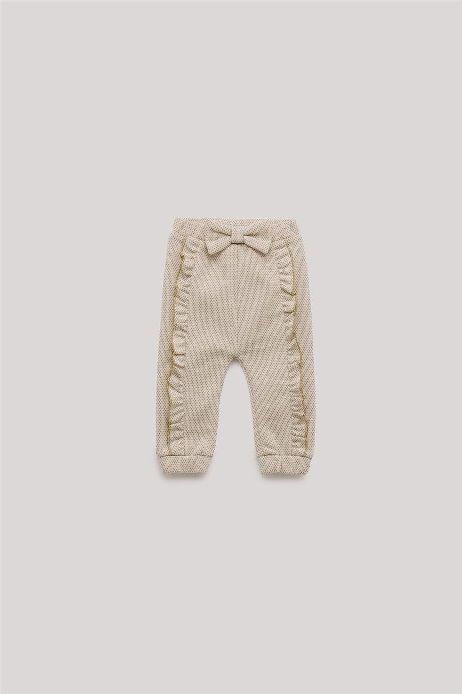 Layette Kız Bebek Ekru Eşofman Altı