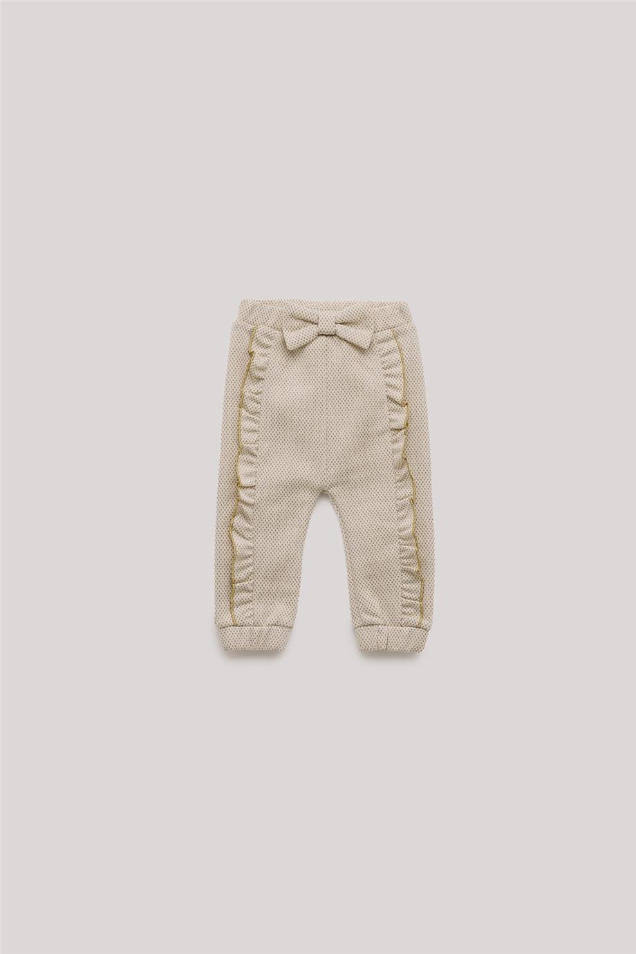 Layette Kız Bebek Ekru Eşofman Altı