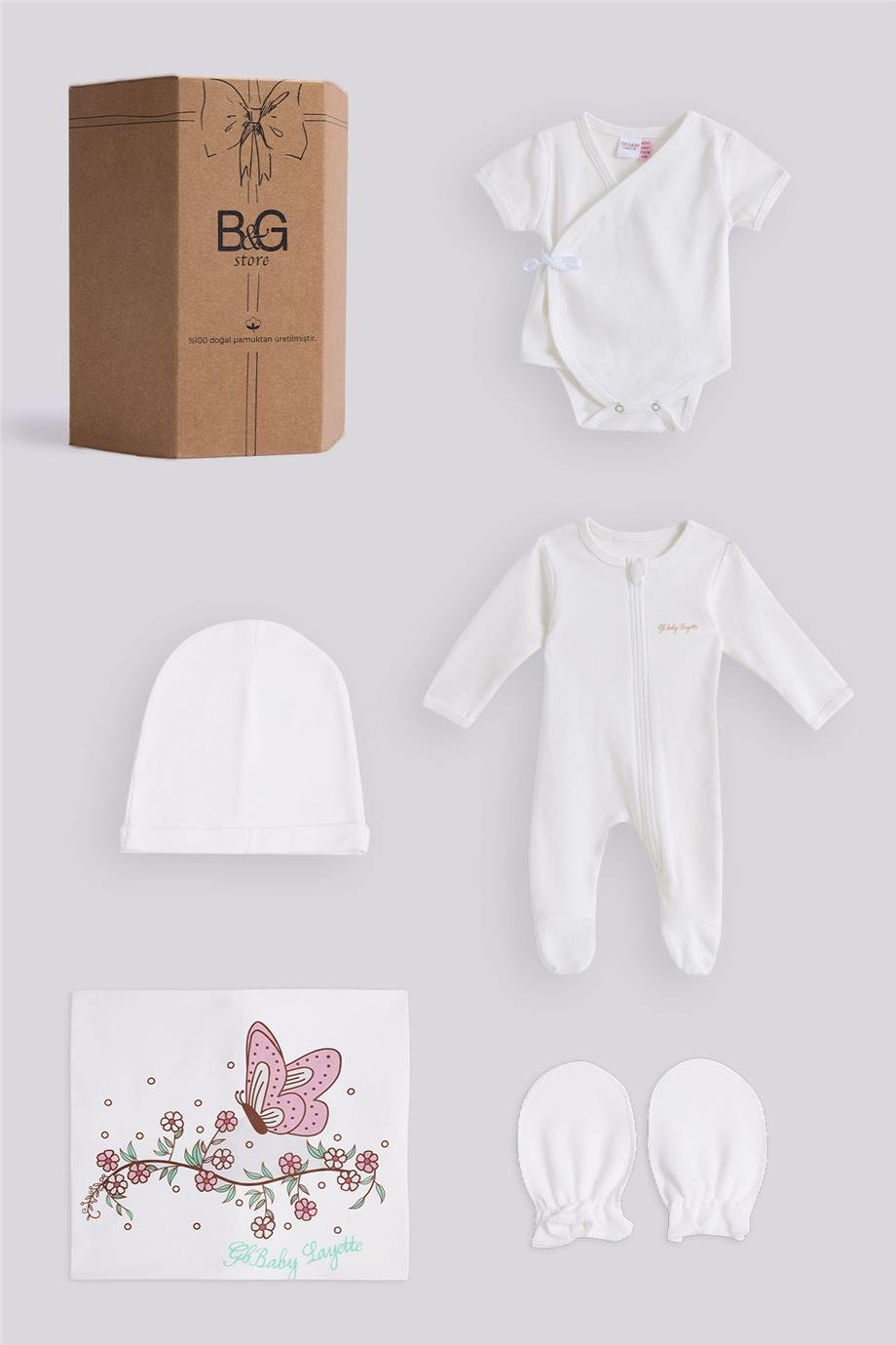 Layette Kız Bebek Ekru Hastane Çıkışı