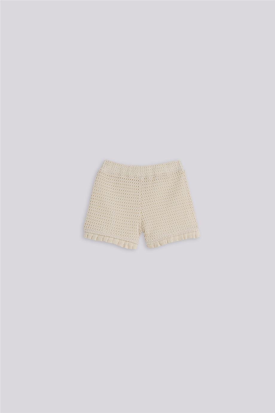 Layette Kız Bebek Ekru Şort