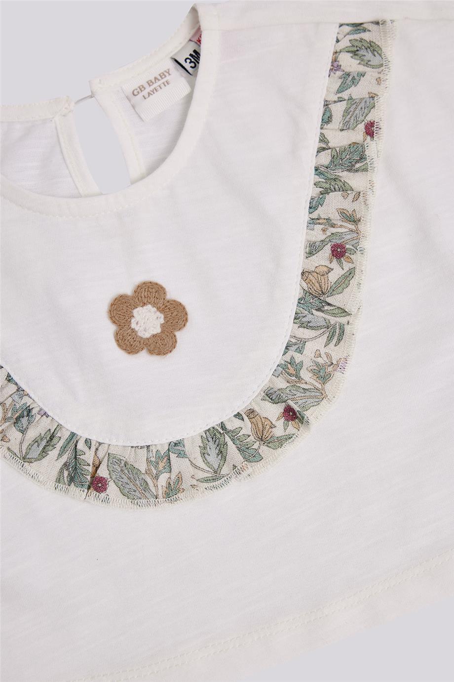Layette Kız Bebek Ekru Tshirt