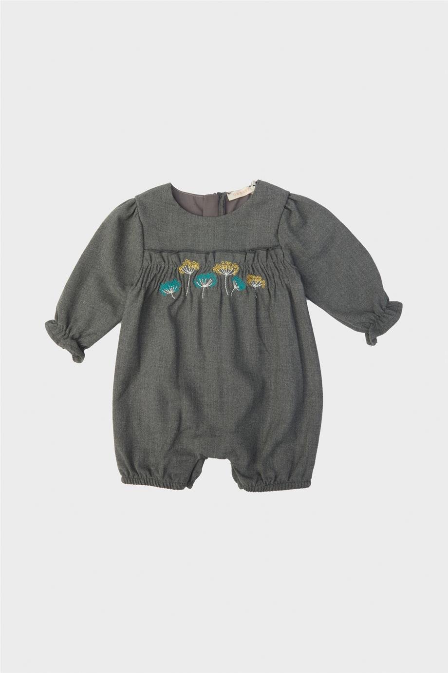Layette Kız Bebek Gri Tulum