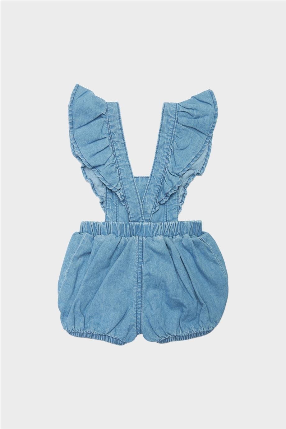 Layette Kız Bebek Mavi Tulum