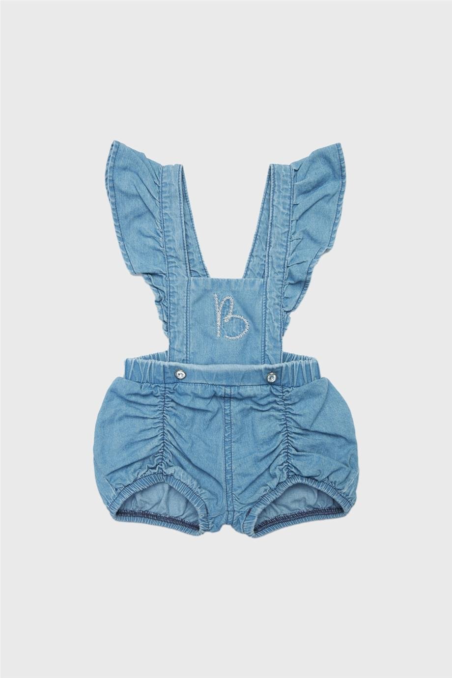 Layette Kız Bebek Mavi Tulum