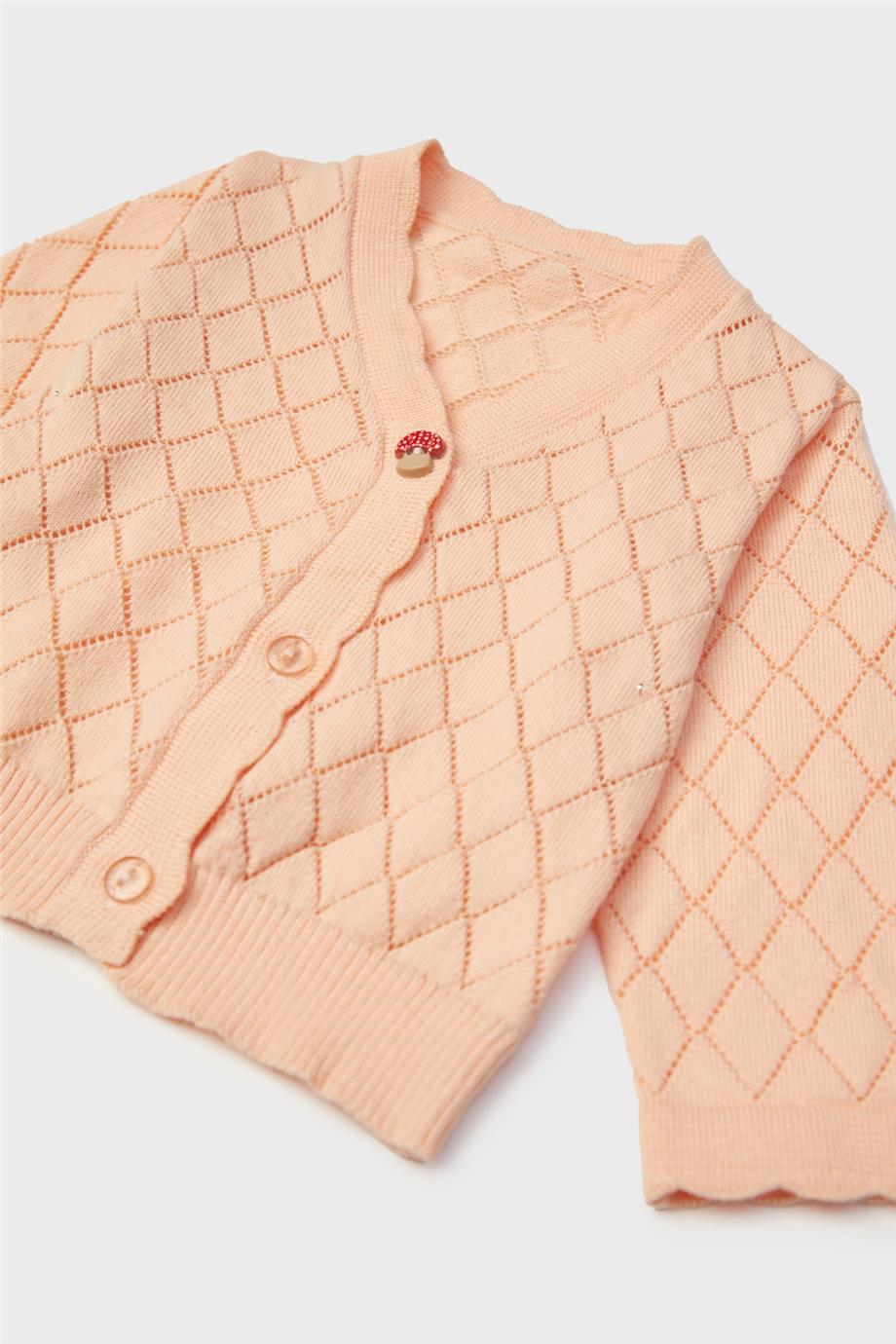 Layette Kız Bebek Somon Hırka