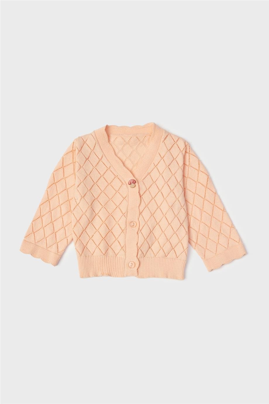 Layette Kız Bebek Somon Hırka