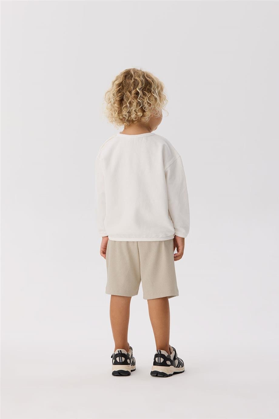 Nebbati Basic Erkek Bebek Ekru Sweatshirt