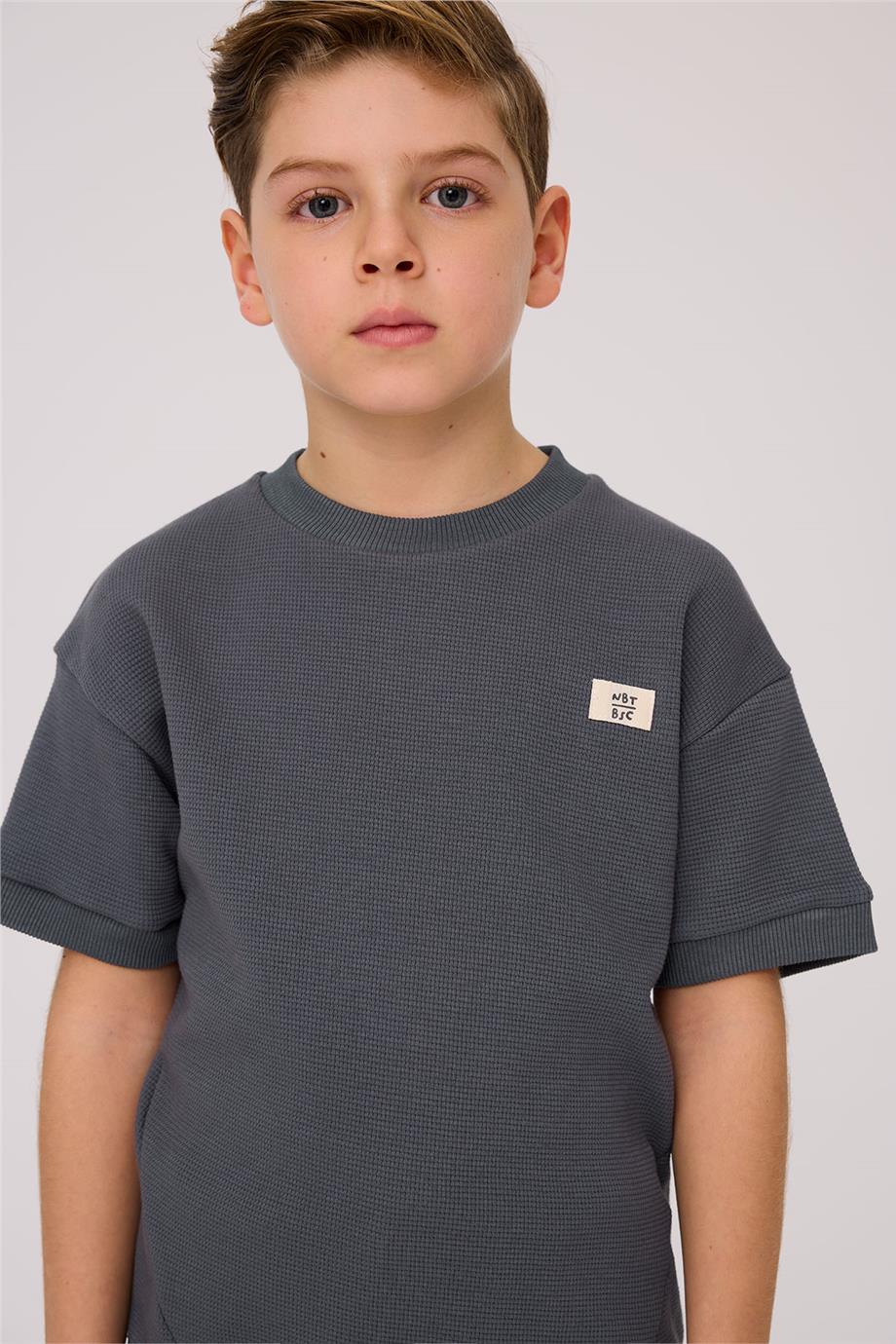 Nebbati Basic Erkek Çocuk Antrasit Sweatshirt