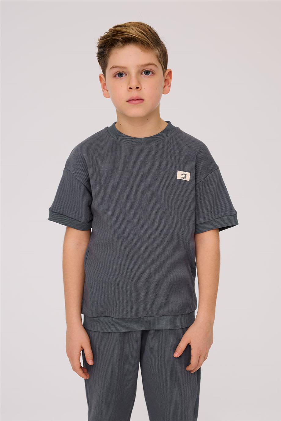 Nebbati Basic Erkek Çocuk Antrasit Sweatshirt