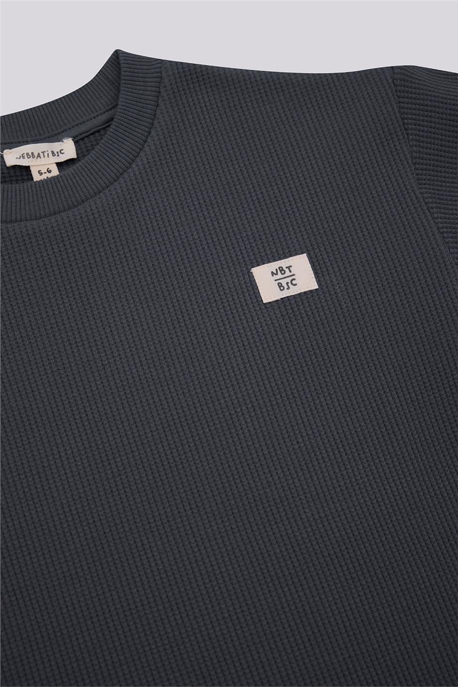 Nebbati Basic Erkek Çocuk Antrasit Sweatshirt