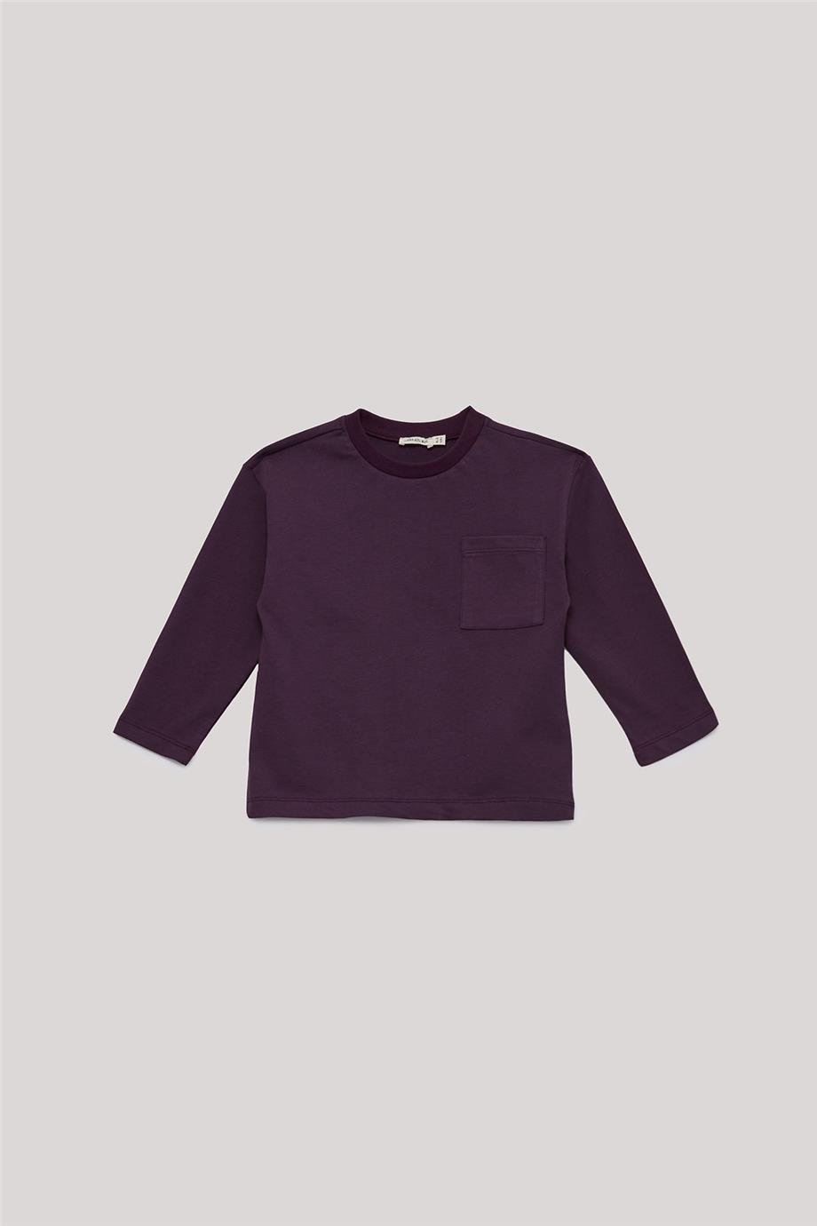 Nebbati Basic Erkek Çocuk Bordo T-Shirt