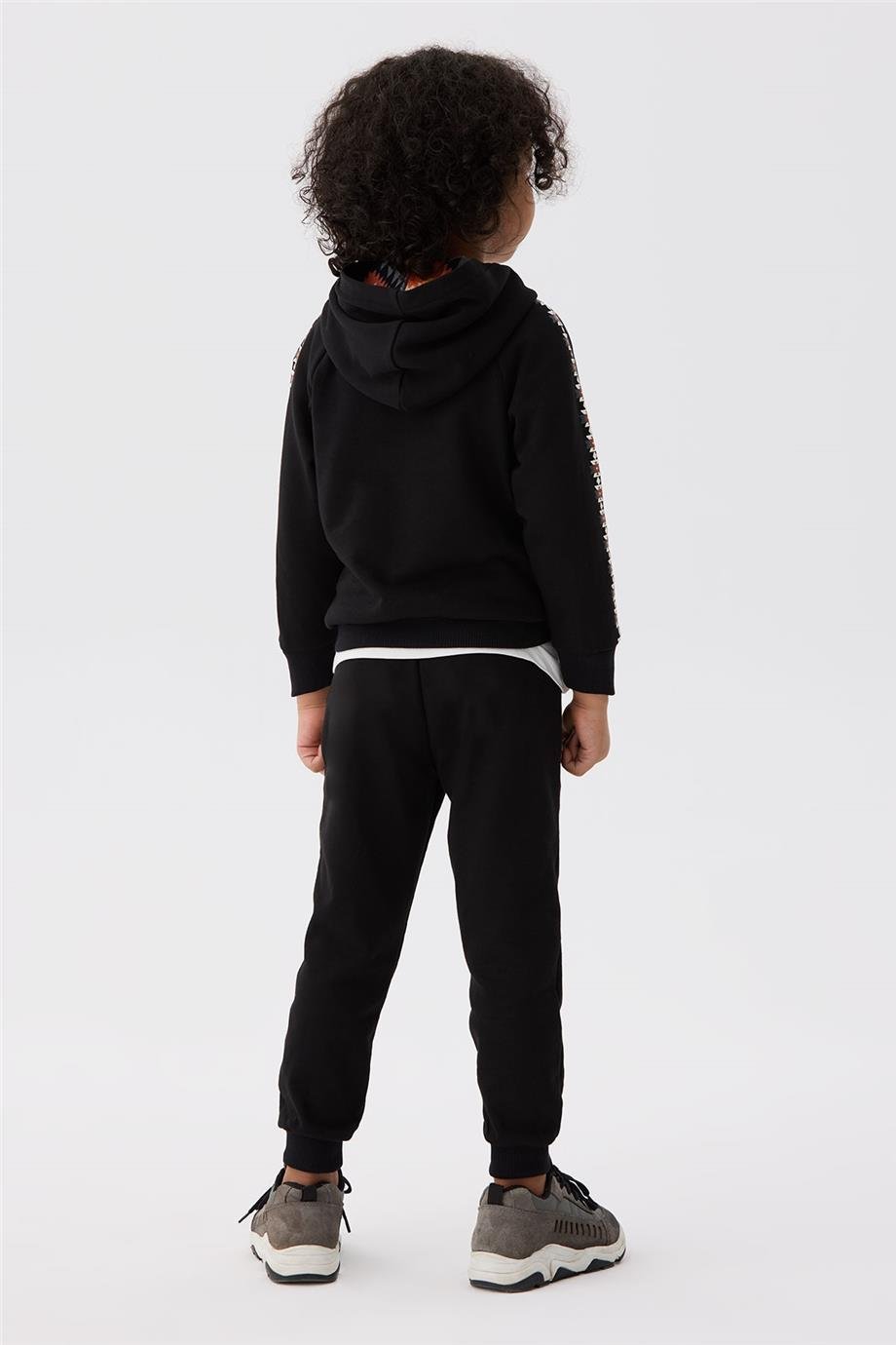 Nebbati Erkek Çocuk Etnik Desenli Antrasit Sweatshirt