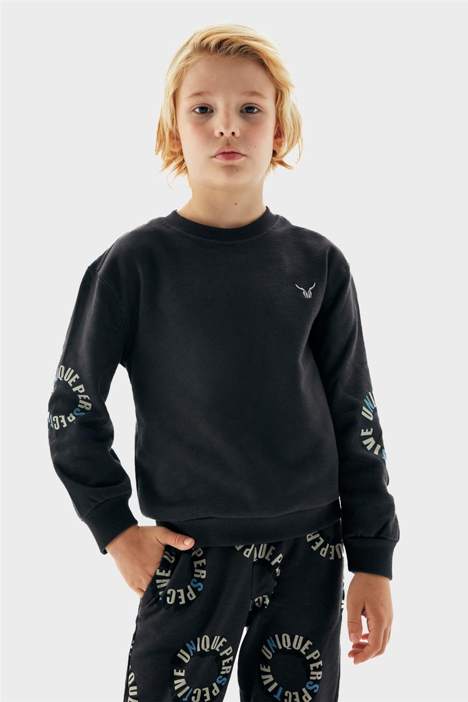 Nebbati Erkek Çocuk Antrasit Sweatshirt
