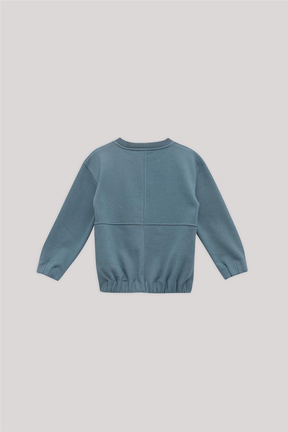 Nebbati Erkek Çocuk Antrasit Nakışlı Sweatshirt