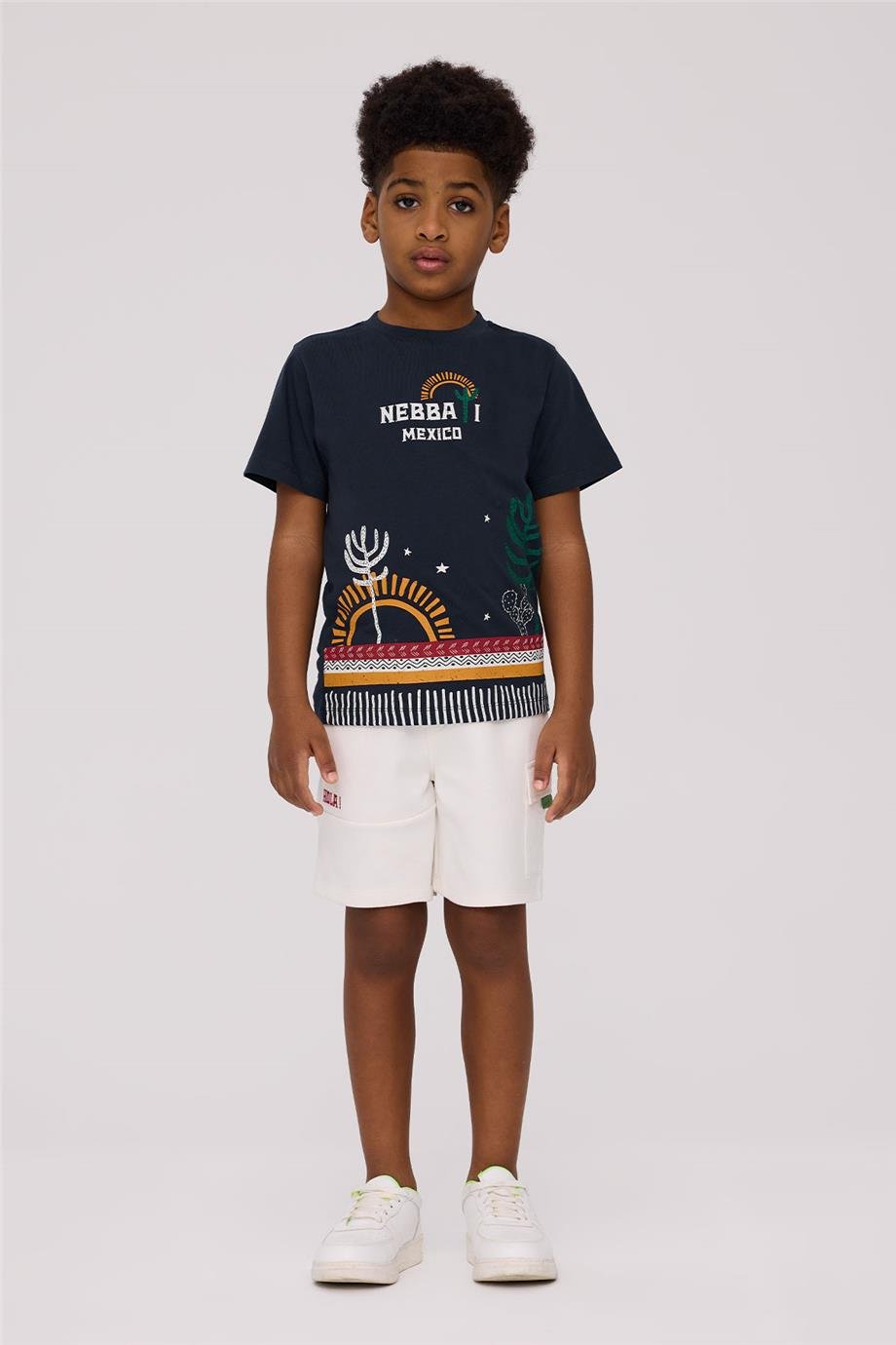Nebbati Erkek Çocuk Antrasit Kısa Kollu Tshirt