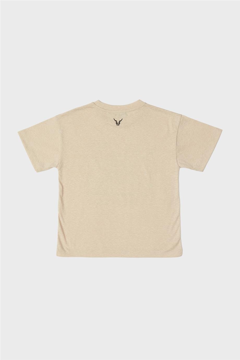 Nebbati Erkek Çocuk Living İn Wave Bej T-Shirt
