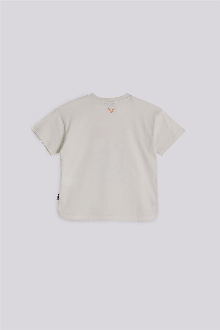 Nebbati Erkek Çocuk Baskılı Bej Tshirt