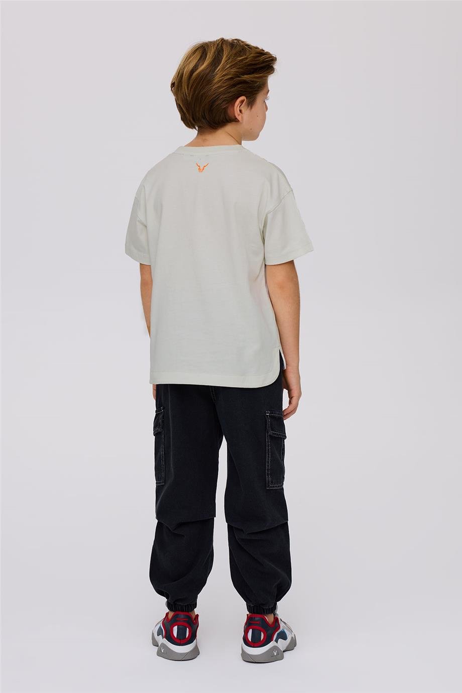 Nebbati Erkek Çocuk Baskılı Bej Tshirt