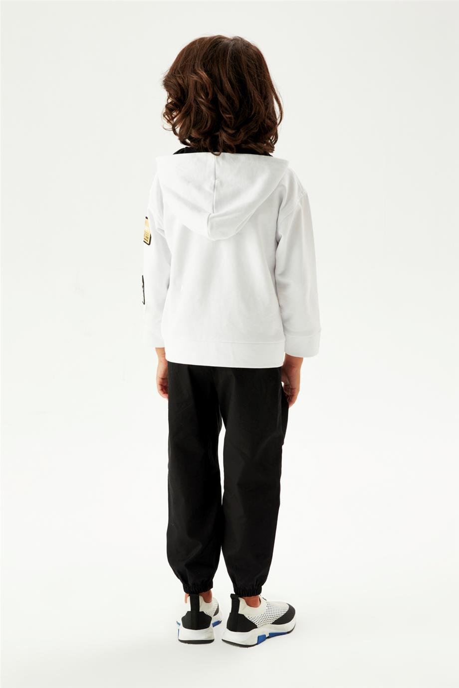 Nebbati Erkek Çocuk Kapüşonlu Beyaz Sweatshirt