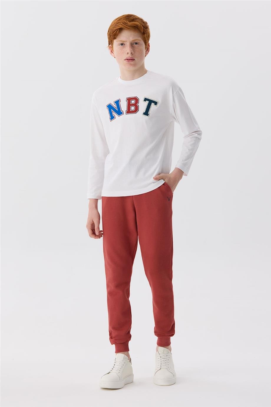 Nebbati Erkek Çocuk Baskılı Beyaz T-Shirt