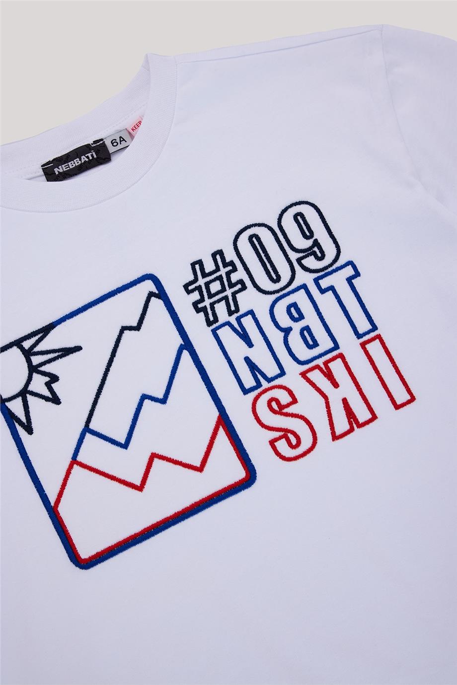 Nebbati Erkek Çocuk Uzun Kollu Beyaz T-Shirt