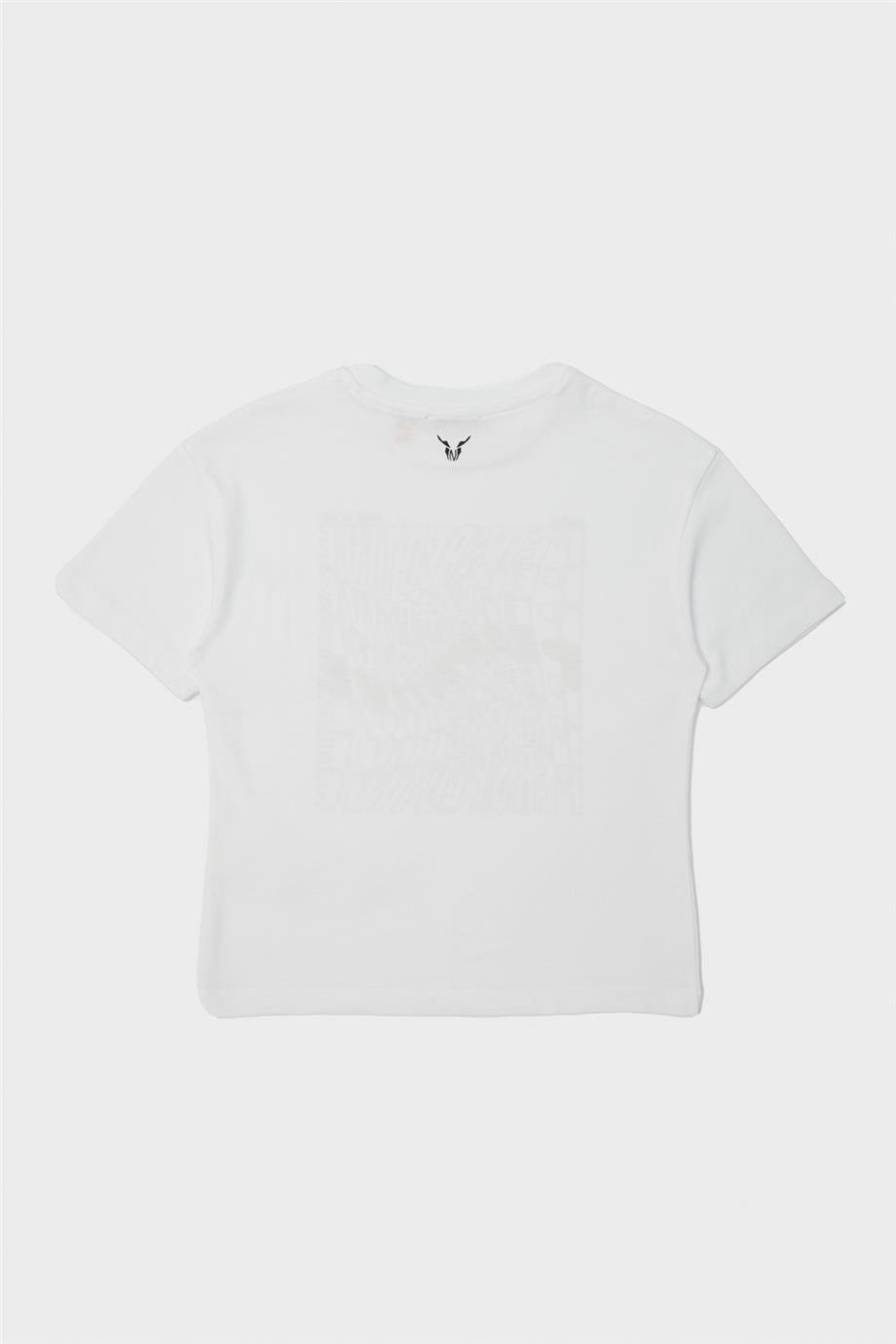 Nebbati Erkek Çocuk Perspective Beyaz T-Shirt