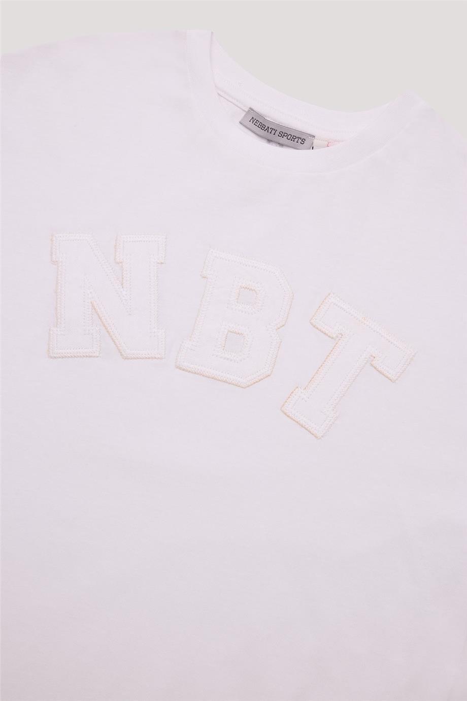 Nebbati Erkek Çocuk Kısa Kollu Basic Beyaz T-Shirt