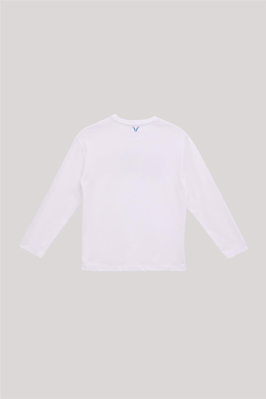 Nebbati Erkek Çocuk Baskılı Beyaz T-Shirt