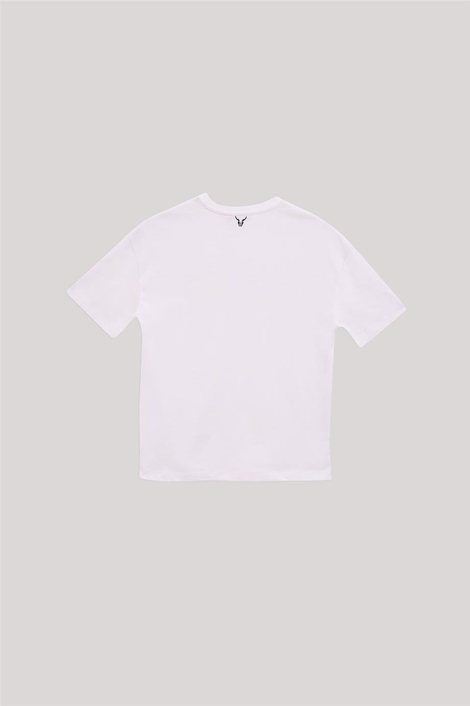 Nebbati Erkek Çocuk Kısa Kollu Basic Beyaz T-Shirt