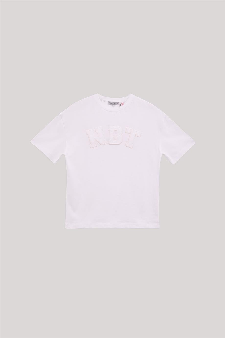 Nebbati Erkek Çocuk Kısa Kollu Basic Beyaz T-Shirt