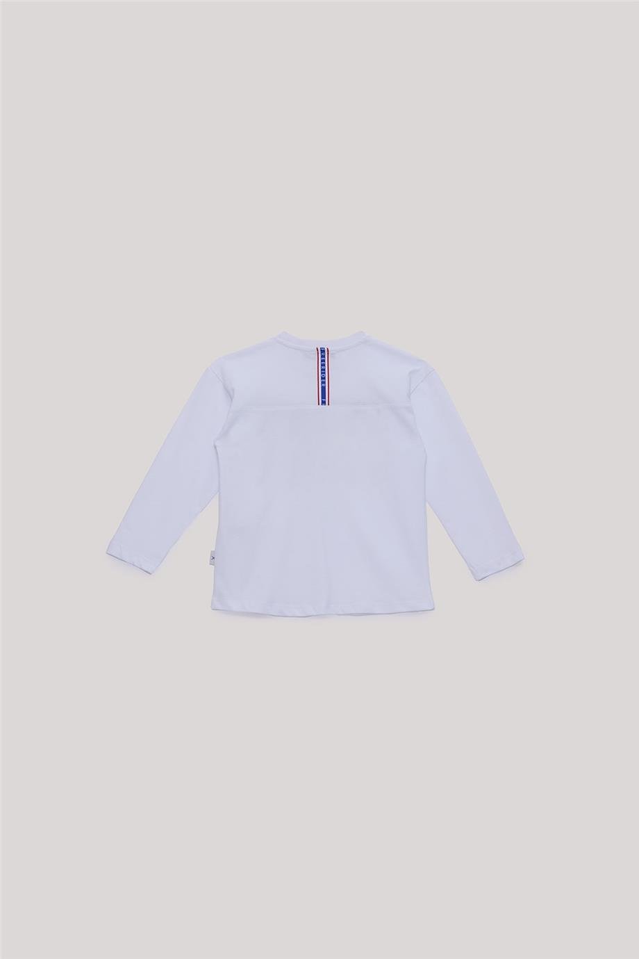 Nebbati Erkek Çocuk Uzun Kollu Beyaz T-Shirt