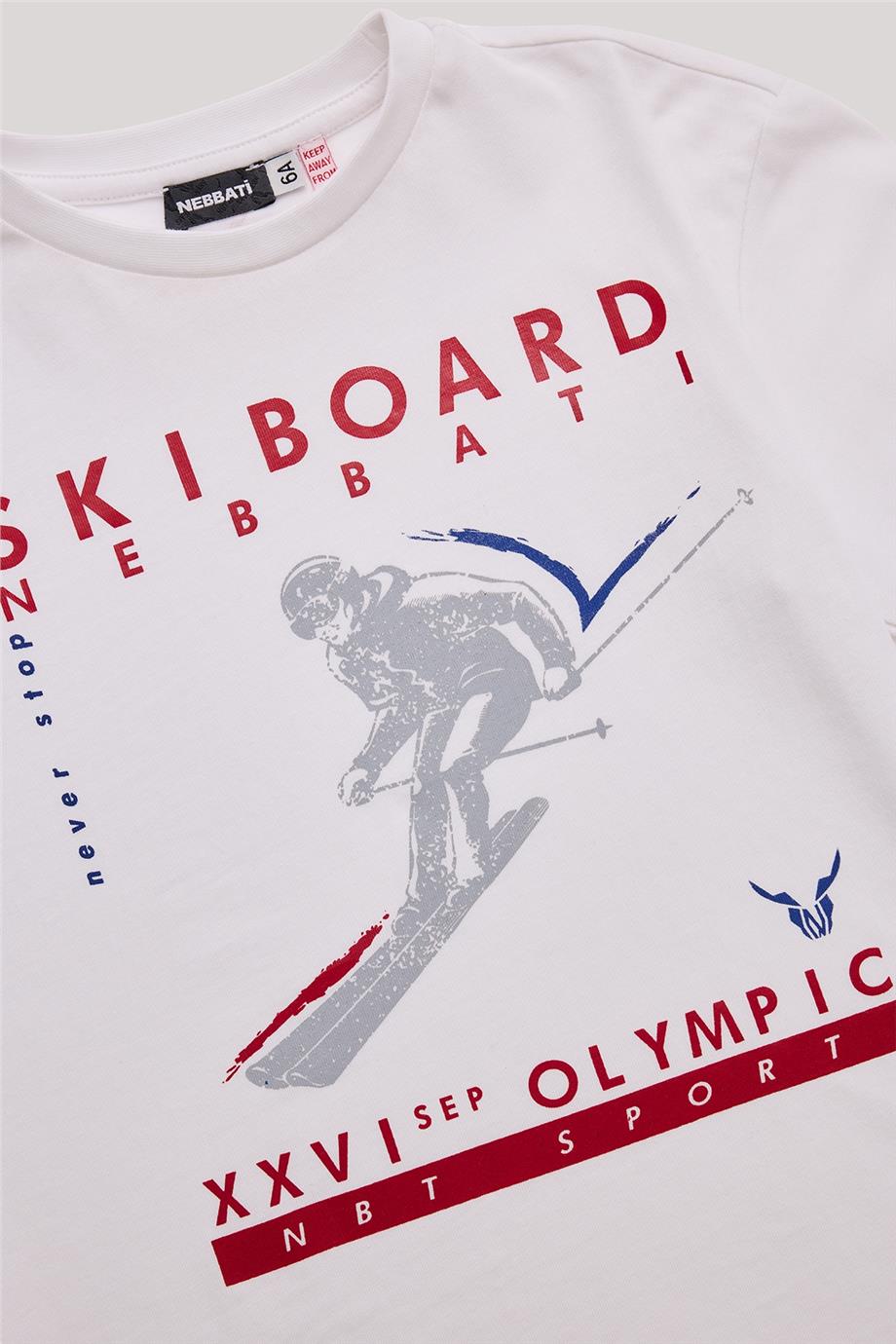 Nebbati Erkek Çocuk Beyaz T-Shirt