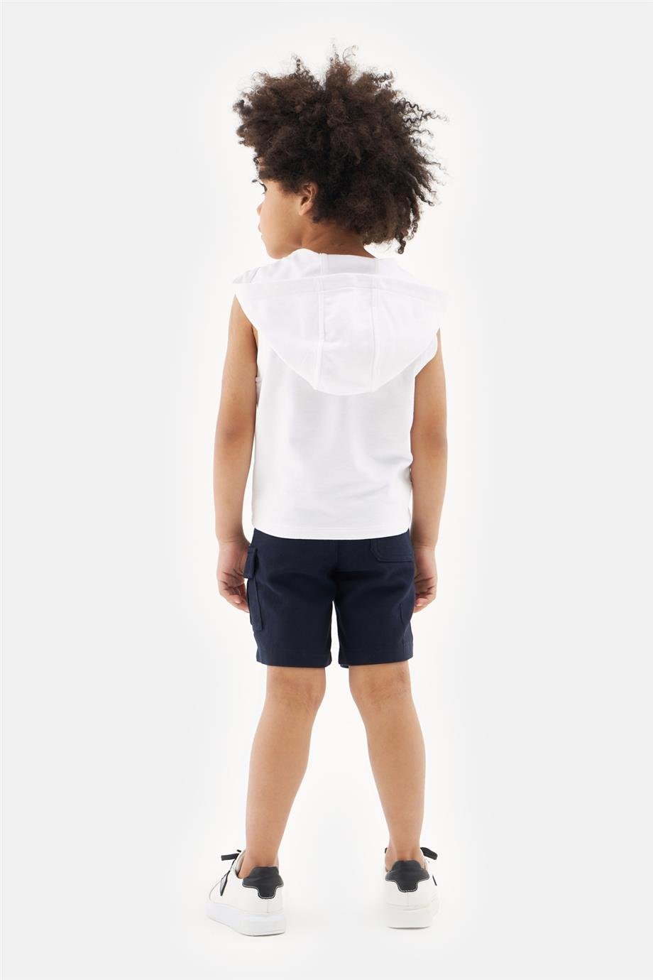 Nebbati Erkek Çocuk Cepli Kapüşonlu Tshirt