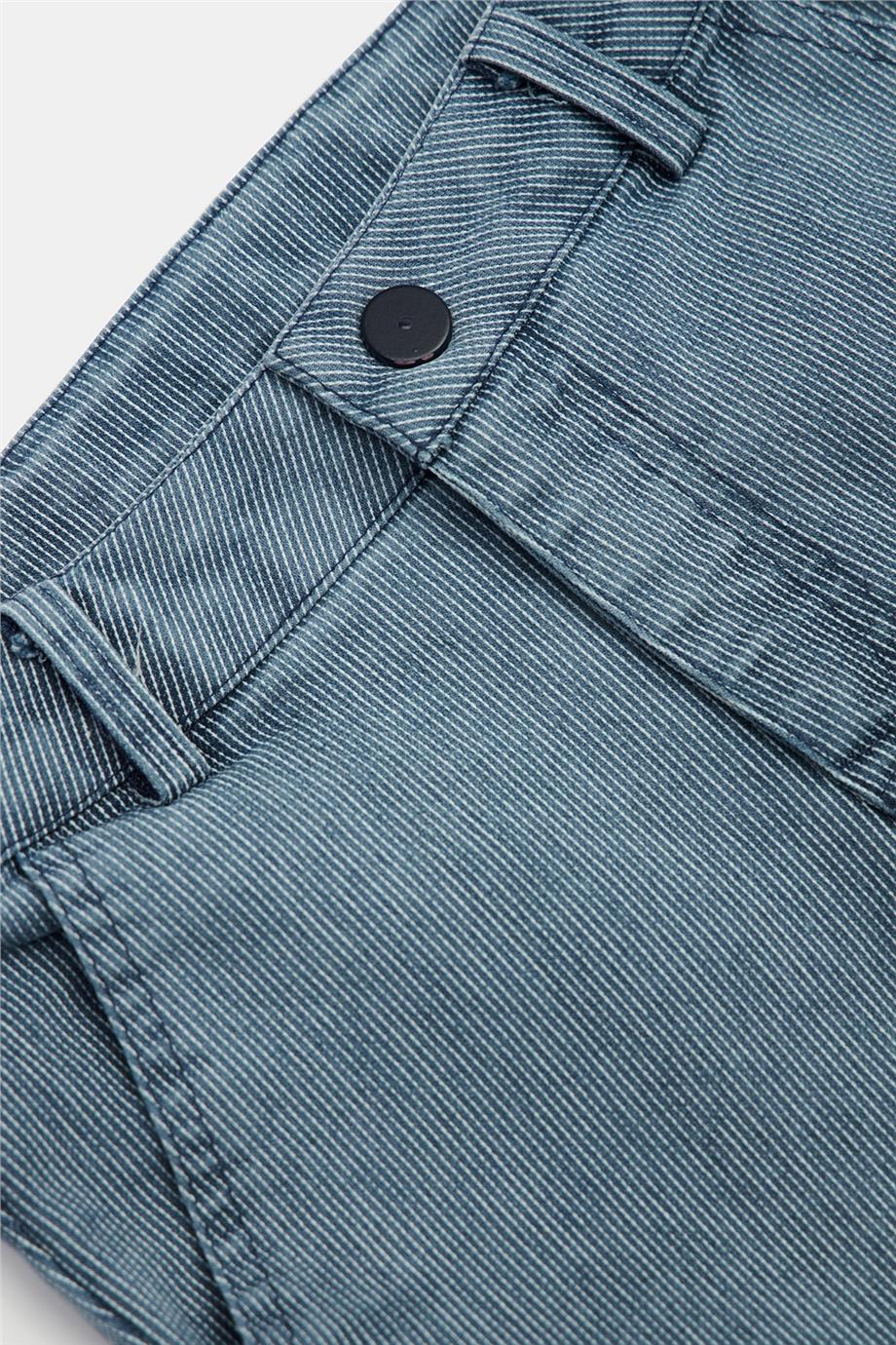 Nebbati Erkek Çocuk Çizgili Denim Şort