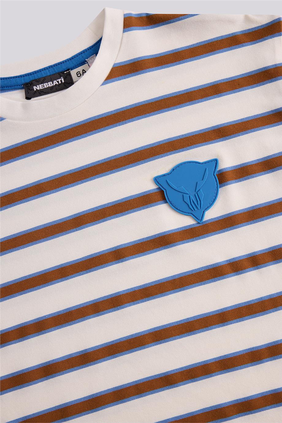 Nebbati Erkek Çocuk Kısa Kollu Çizgili Tshirt